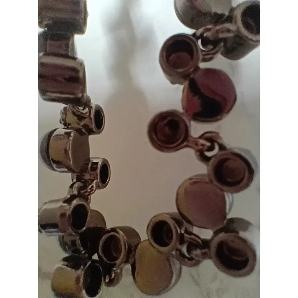 GIVENCHY Chocolate Bronze Necklace Champagne Rhinestones - NWT